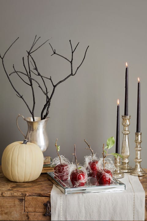 candlelit fall decor