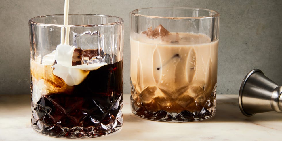coffee cocktail mixed with cream