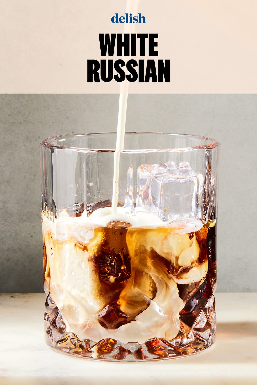 coffee cocktail mixed with cream