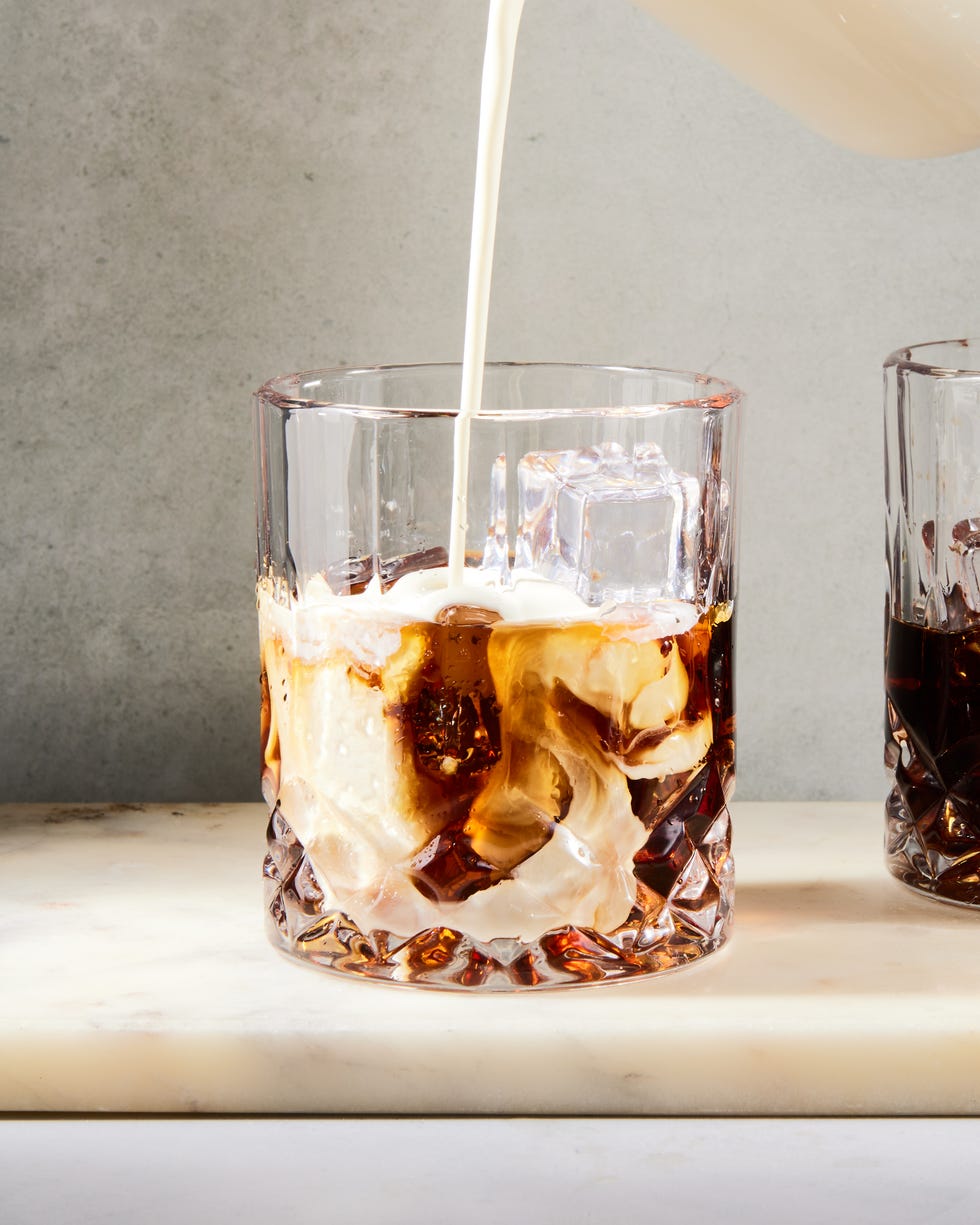 coffee cocktail mixed with cream