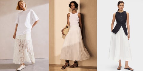 white skirts