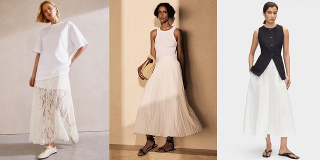 white skirts