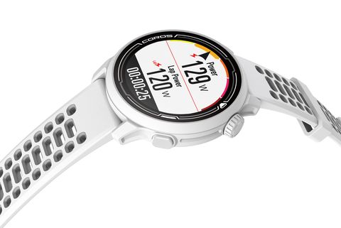 coros pace 2 white gps watch with silicone band