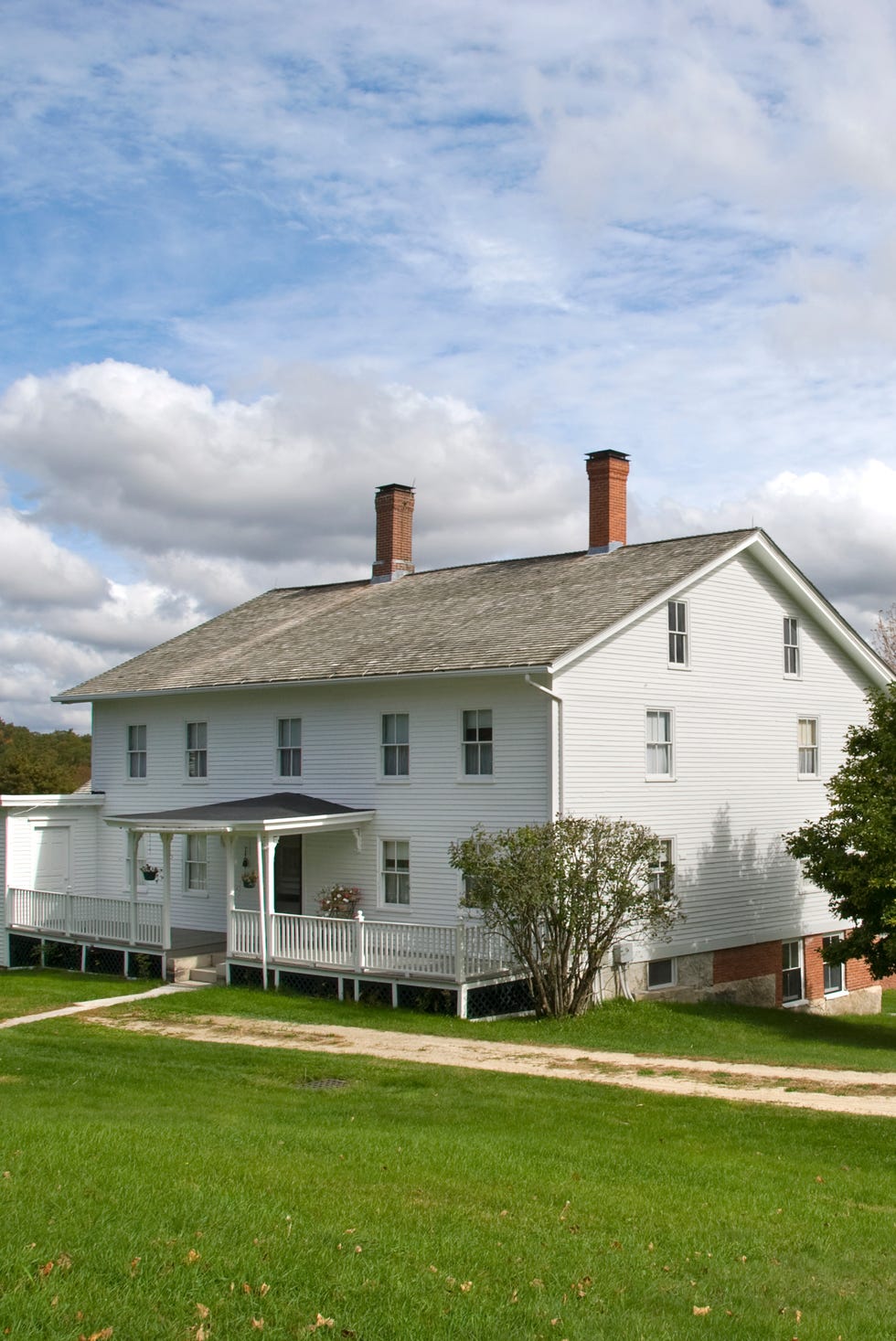White wooden New England farmhouse white wooden new england farmhouse