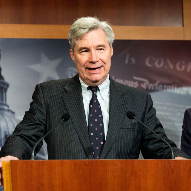 Democratic Senator's Press Conference on Impeachment in Washington, US
