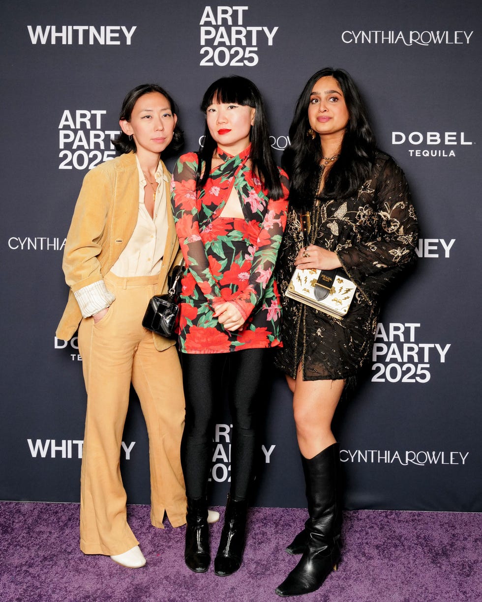 na kim, jiajia fei, arsh raziuddin at the 2025 whitney art party