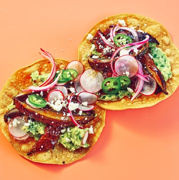 adobo glazed portobello tostadas