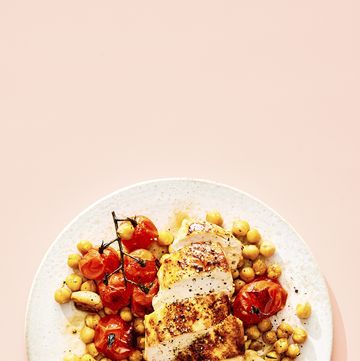 spiced chicken with tomatoes and chickpeas