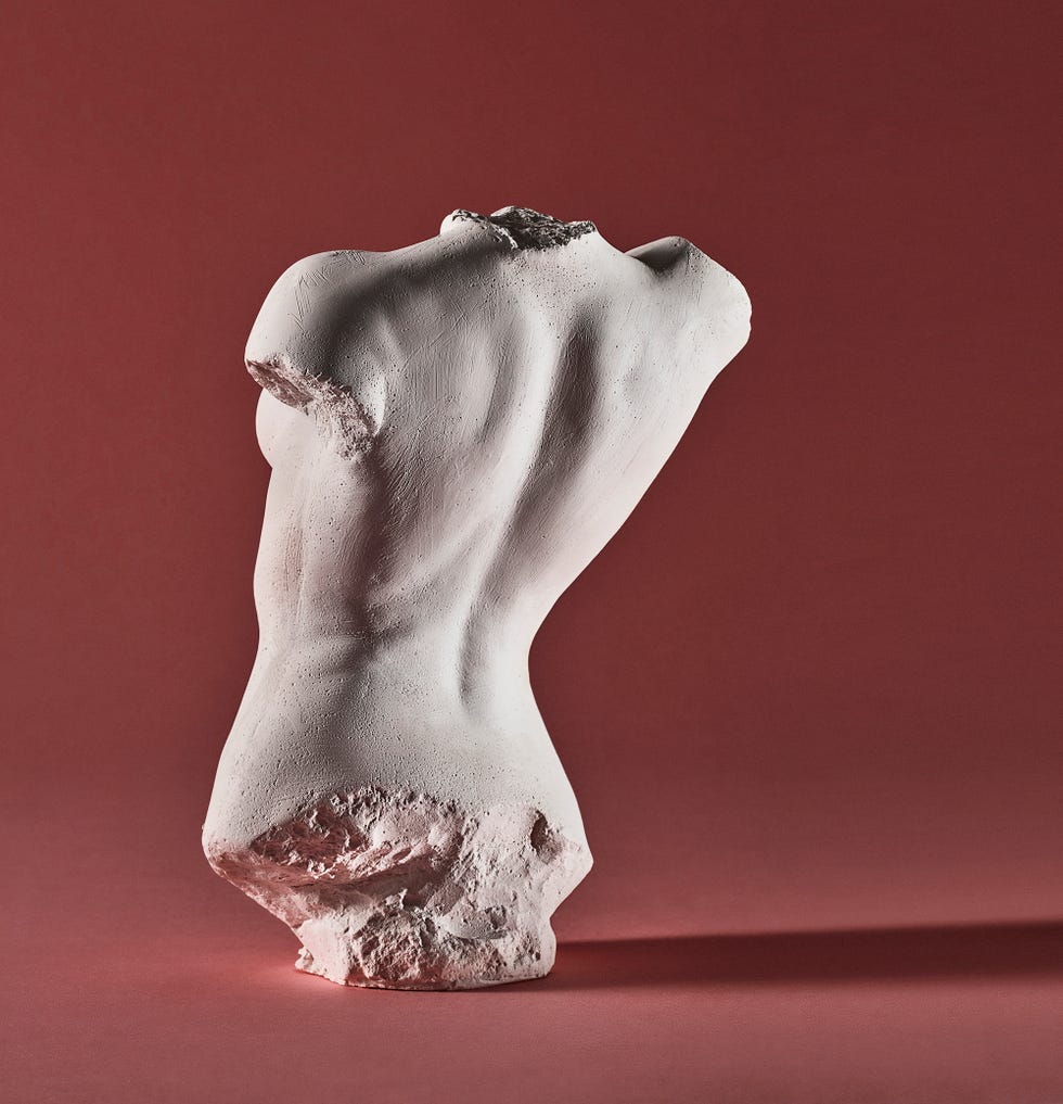 back of plaster bust