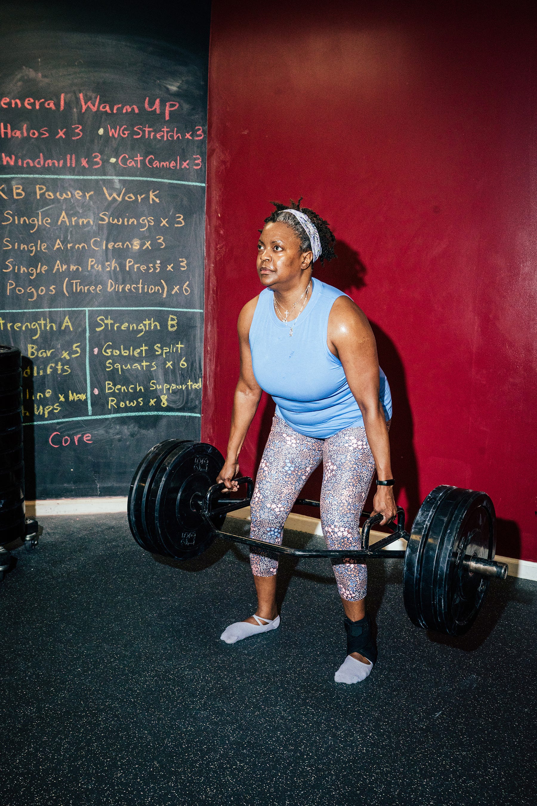 heather green at harlem kettlebell club in new york city.
