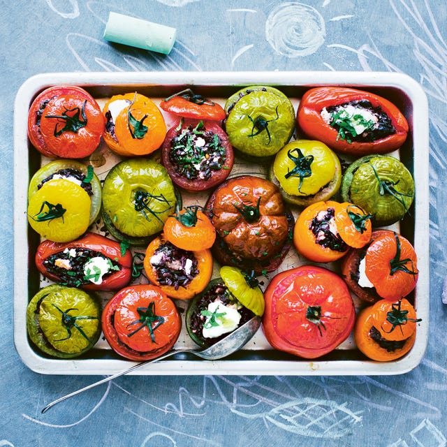 Stuffed Rainbow Tomatoes Recipe