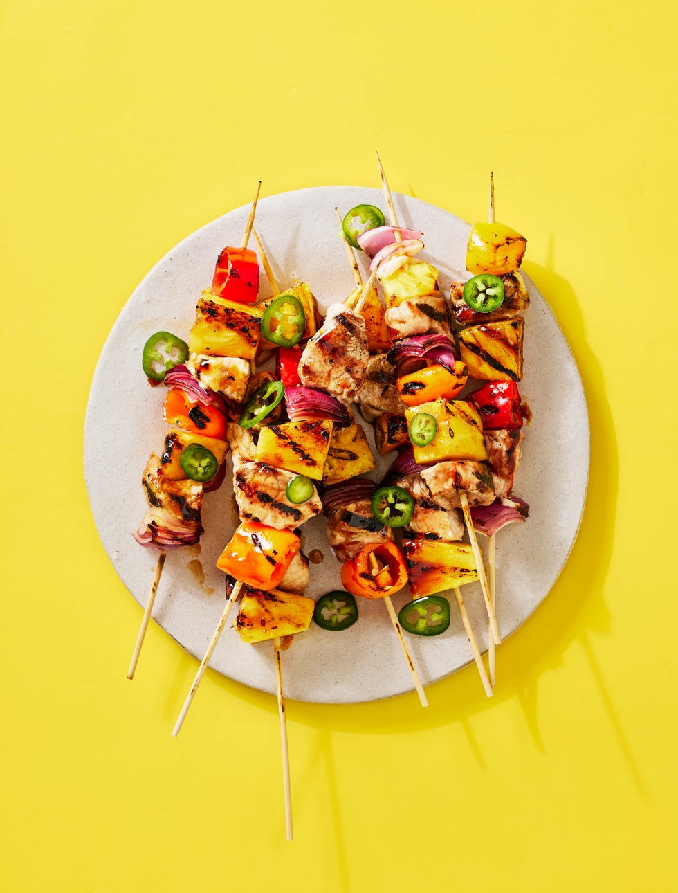 pineapple and chicken skewers