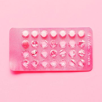 pink birth control tablets