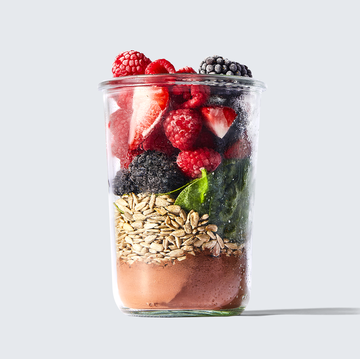 smoothie on gray background