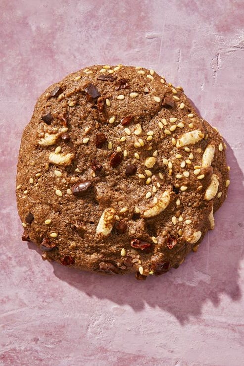 Double Chocolate Sesame Protein Cookies double chocolate sesame protein cookies