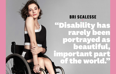 bri scalesse with the quote disability has rarely been portrayed as beautiful important part of the world