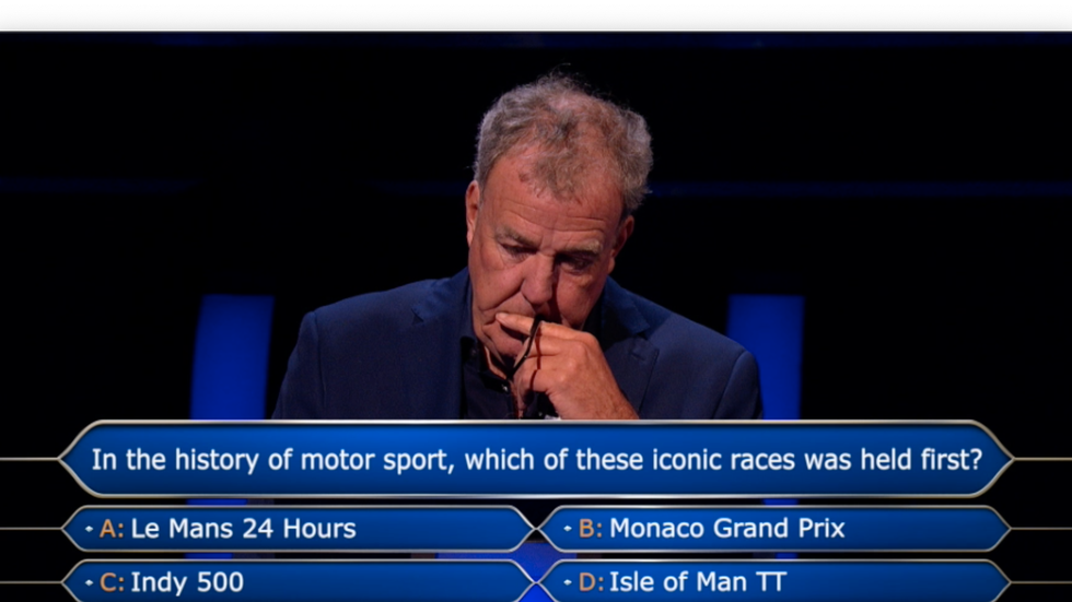 Clarkson on whether he knew answer to £1m question on Millionaire