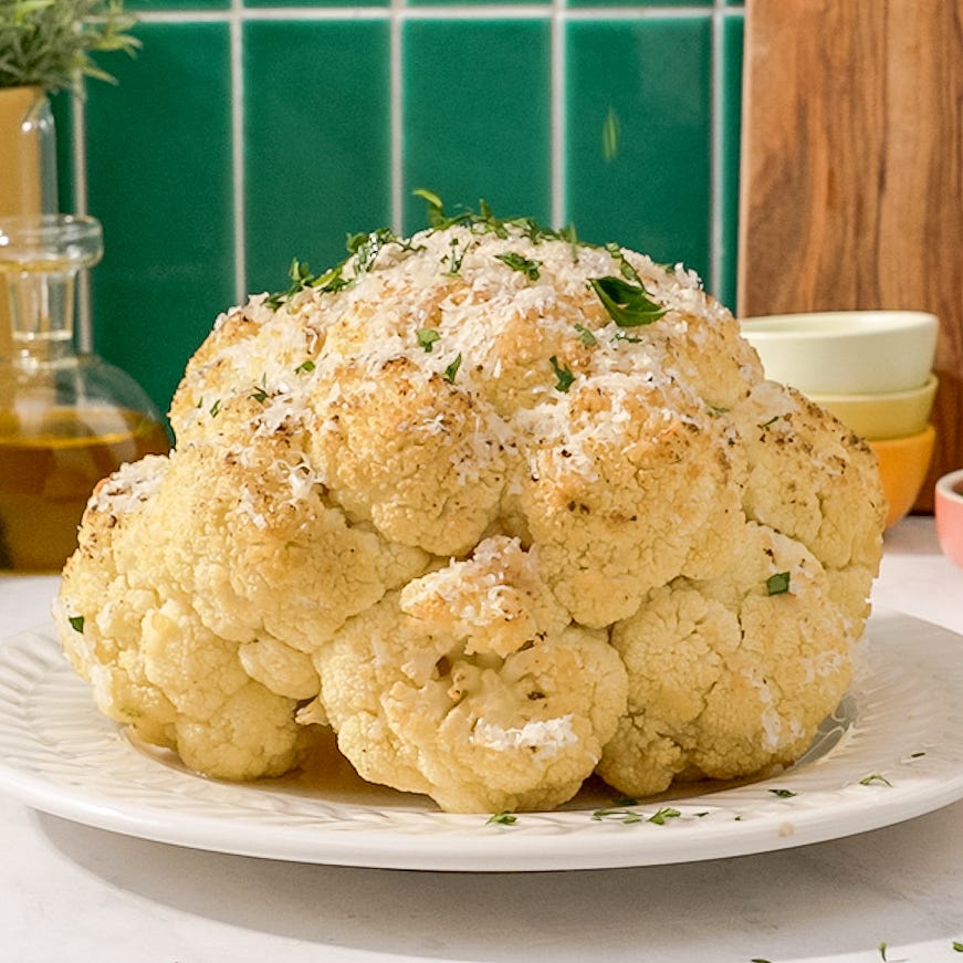 whole roasted cauliflower