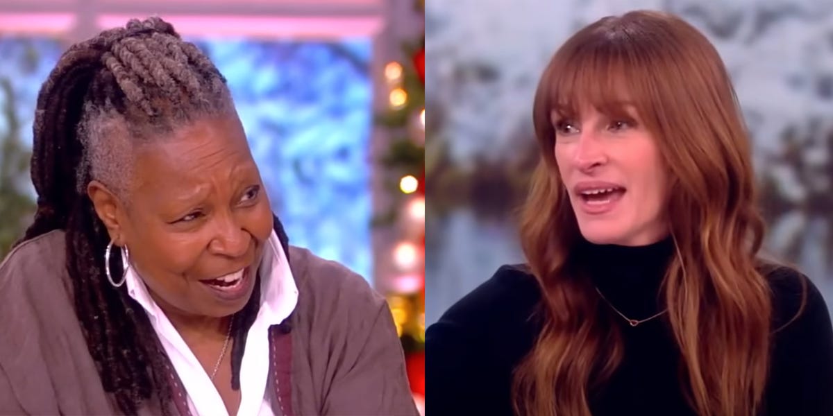 See Julia Roberts Stop Her 'View' Interview to Shout-Out Whoopi