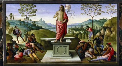painting of perugino's "resurrection of christ," 1495
