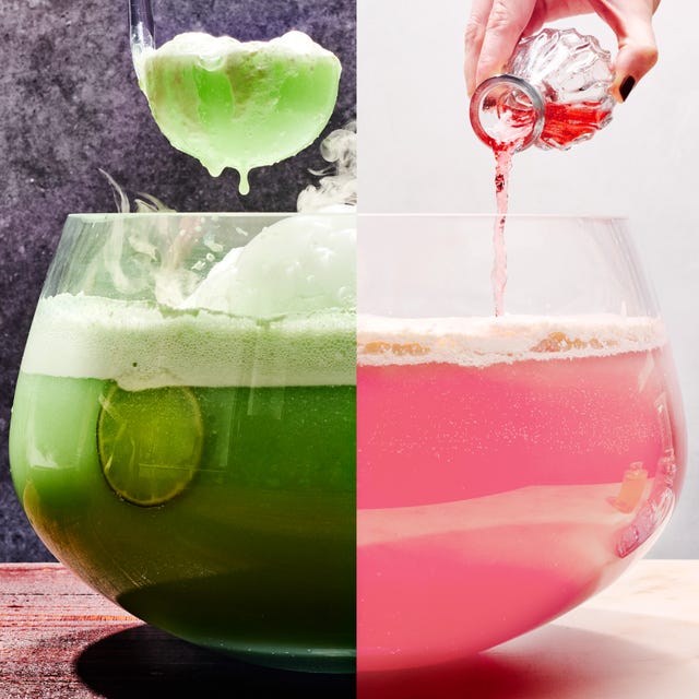 green and pink punch