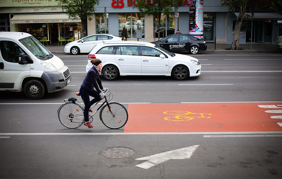 wide bike path in budapest hungary