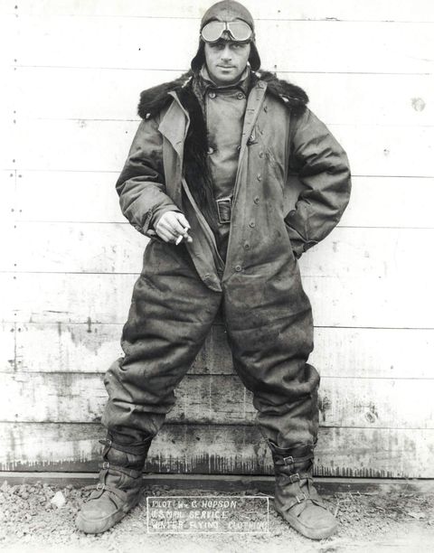 a white man in pilot gear