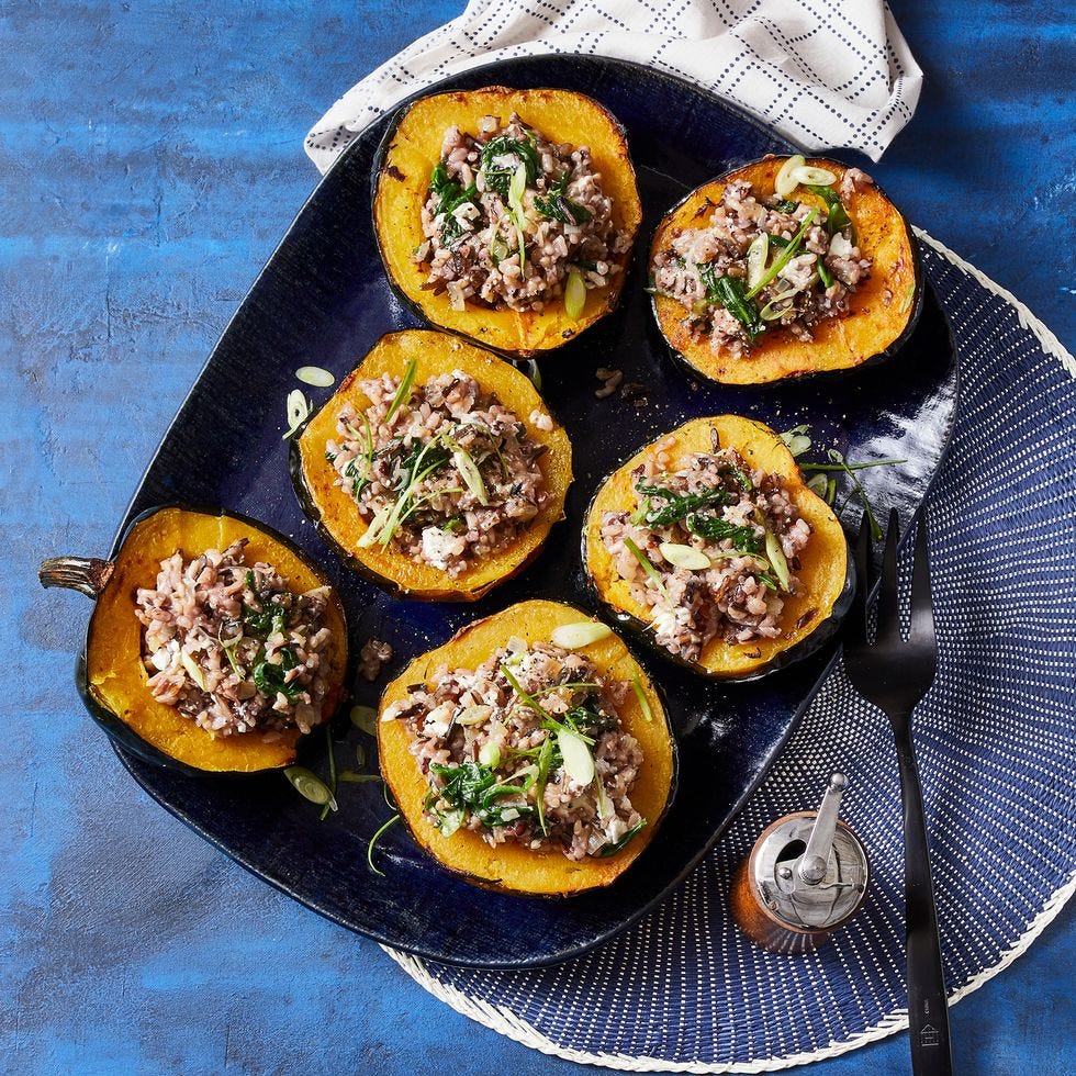 Wild Rice Stuffed Acorn Squash Recipe How To Make Stuffed Squash 5259