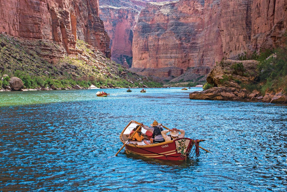 Stukken kalm water bieden kans op adem te komen en wat te drinken in het magnifieke decor van het Grand Canyon National Park