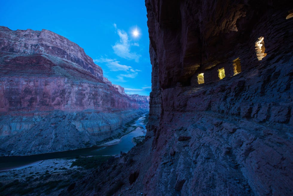 Een opslagplaats van de Puebloindianen in de Grand Canyon Foto Pete McBride