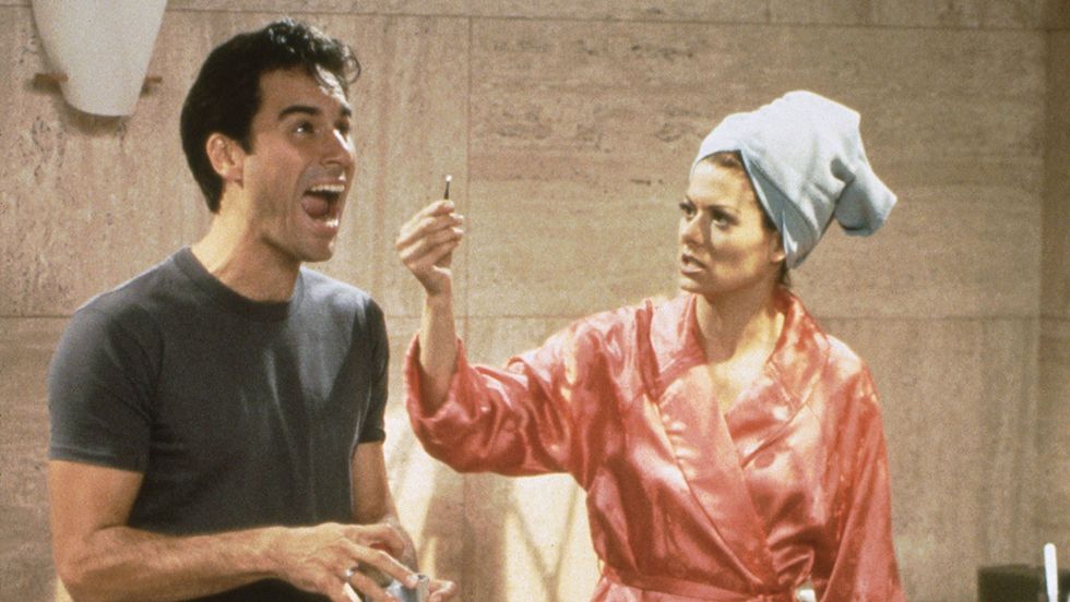 WILL AND GRACE, (from left): Eric McCormack, Debra Messing, 'Head Case', (Season 1, ep. 103, aired O