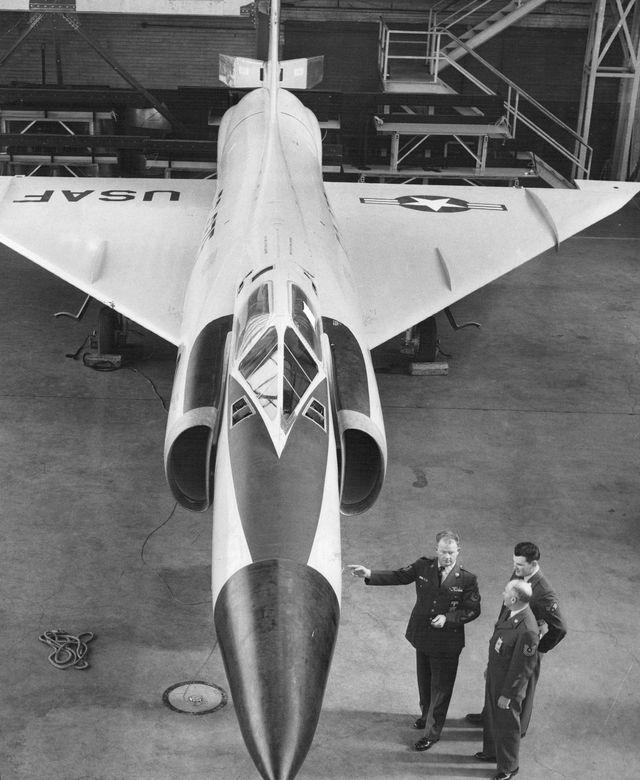 mar 21 1956, mar 22 1956 inspect the needle nosed, delta winged f 102, a supersonic all weath