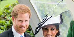prince harry and meghan markle at ascot races in 2018 wearing smart clothes