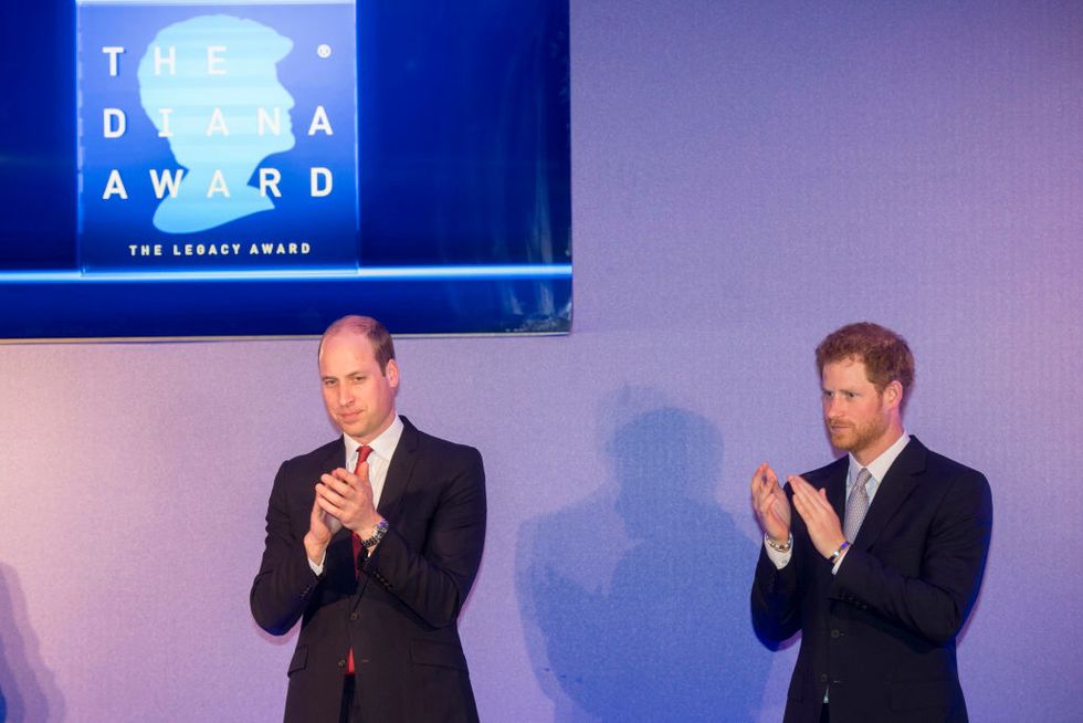 Prince William and Prince Harry attend the Diana Award