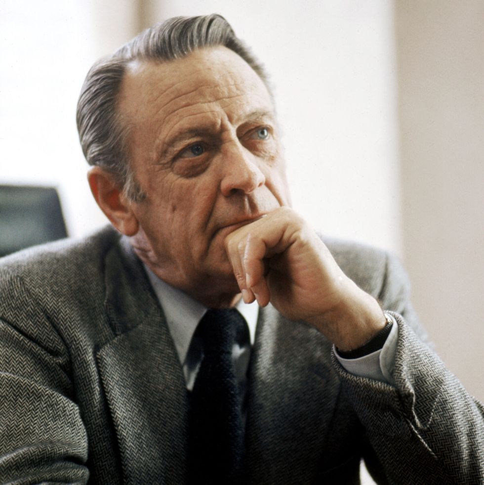 william holden (1918 1981), us actor, sitting with a pensive expression on his face, in a publicity still issued for the film, 'network', 1976. the media satire, directed by sidney lumet (1924 2011), starred holden as 'max schumacher'. (photo by silver screen collection/getty images)