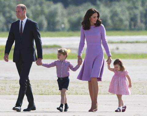 Prince William and Kate Middleton with Princess Charlotte and Prince George. 