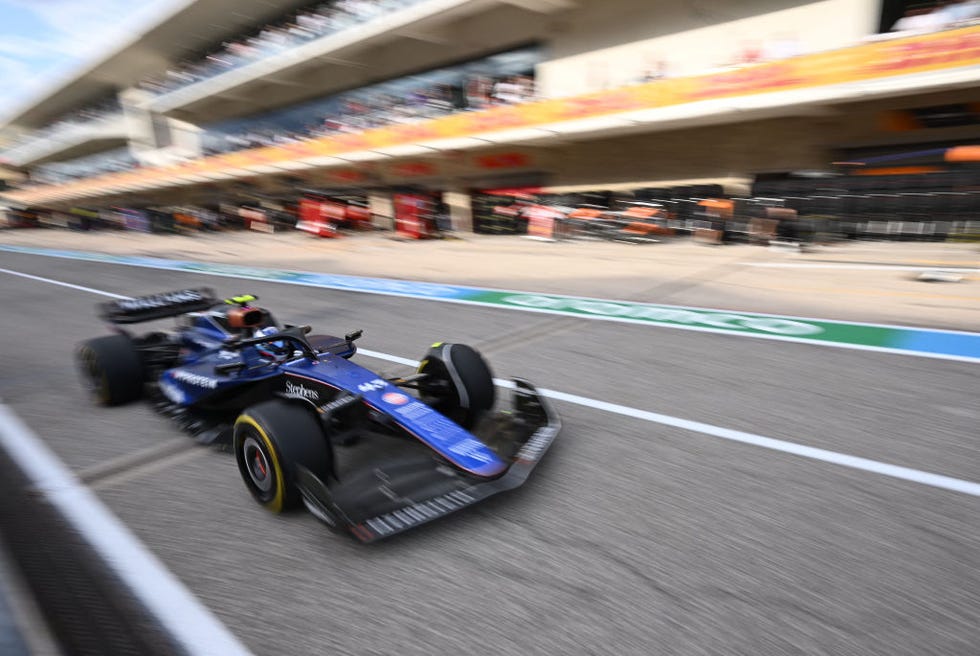 franco colapinto durante la clasificación al sprint del gp de estados unidos de f1 en 2024 con williams