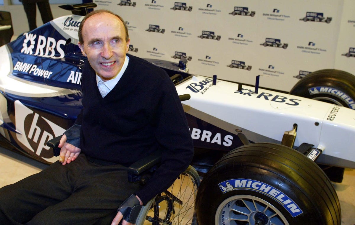 George Russell salutes Sir Frank Williams with iconic Top Gun quote on car  after ex-Williams F1 boss sadly died