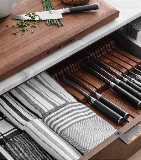 linen drawer kitchen organization