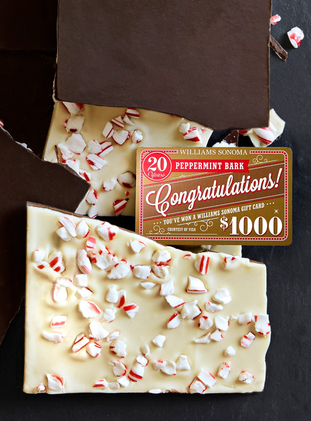 Williams Sonoma 25 Years of Peppermint Bark Gift Crate