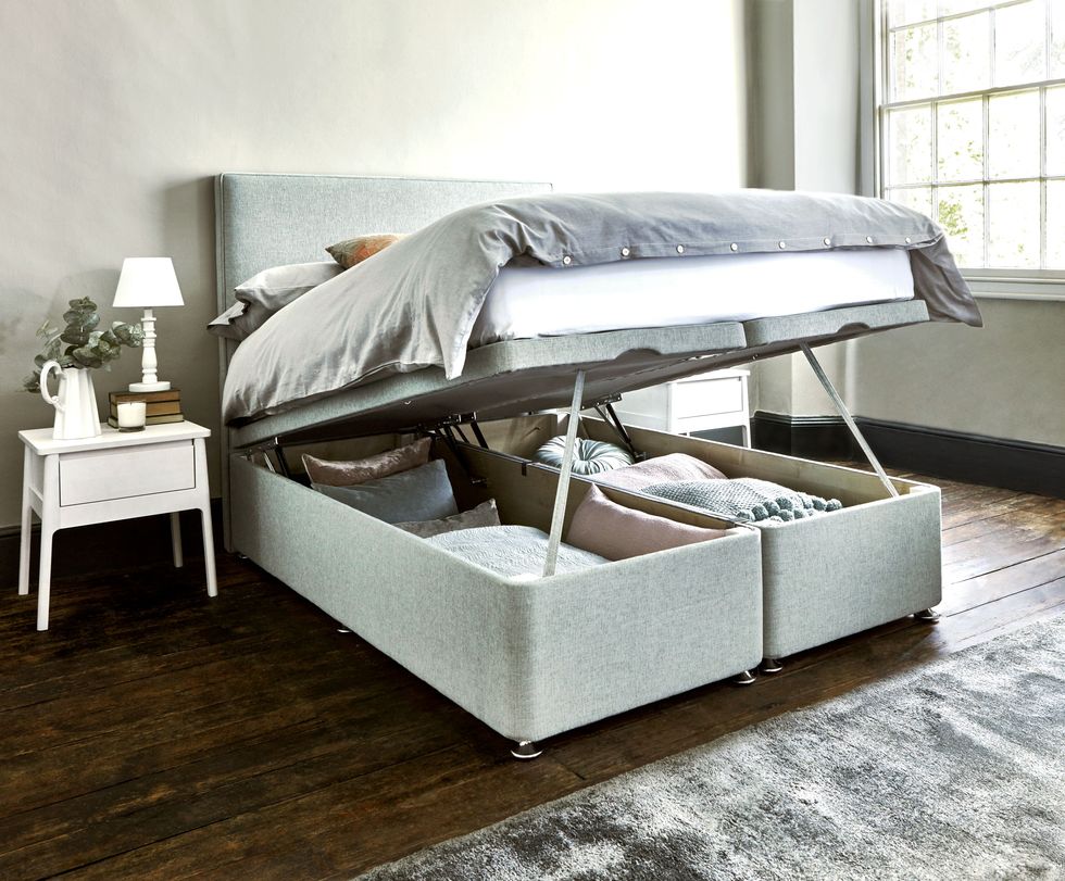 Willow & Hall The Avebury Ottoman Storage Bed In Duck Egg