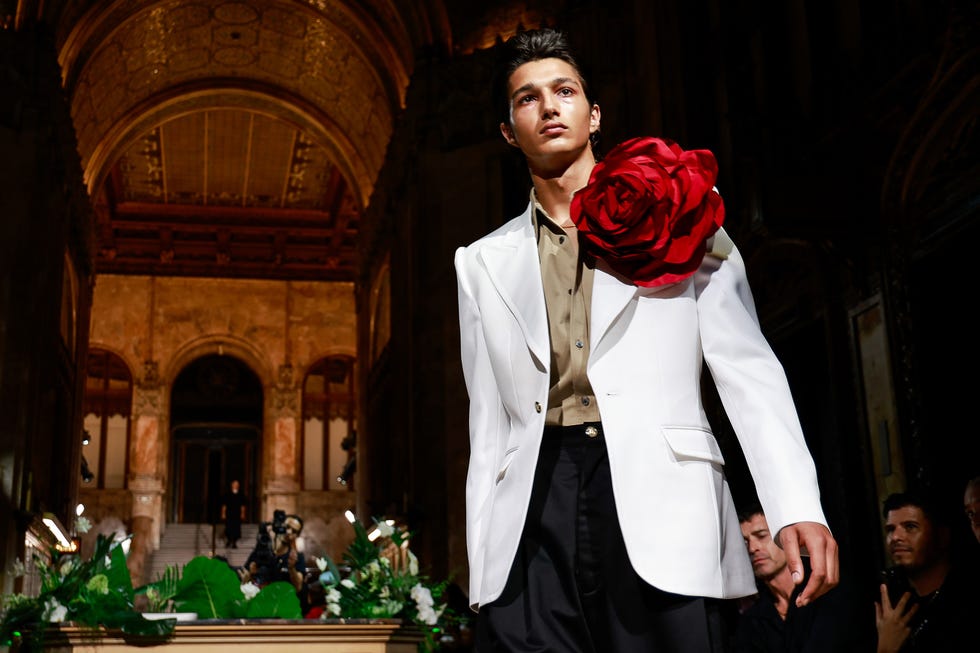 new york, new york september 13 a model walks the runway during the willy chavarria fashion show during new york fashion week on september 13, 2023 in new york city photo by jason mendezgetty images