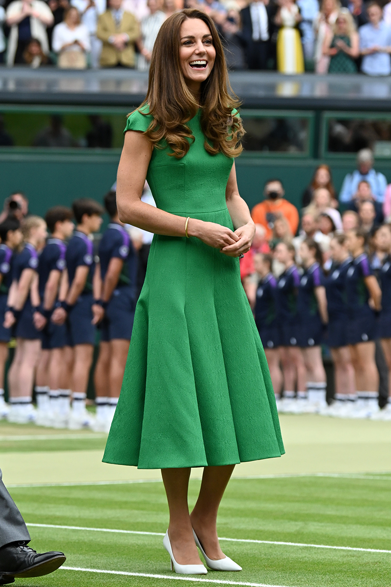 Kate Middleton wears blue polka dot dress to Wimbledon 2022