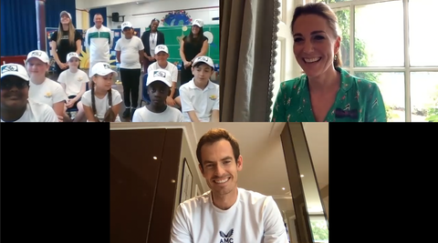 kate middleton andy murray video call tennis