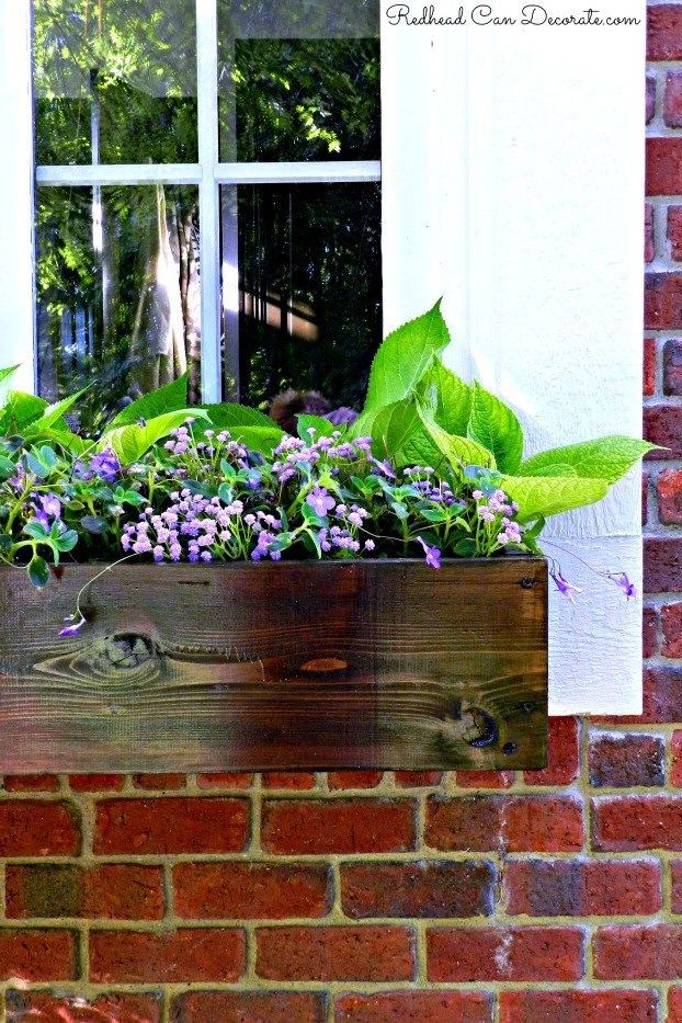 Porch Planters with Faux Ferns - Redhead Can Decorate