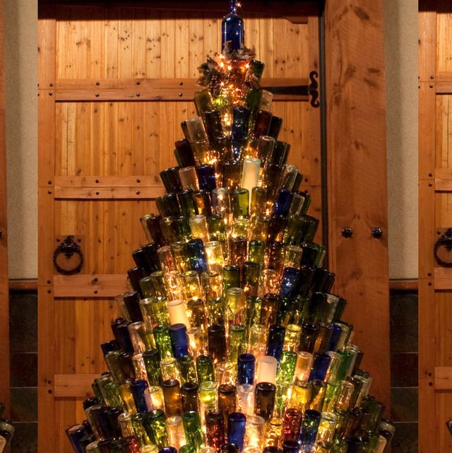 wine bottle christmas tree