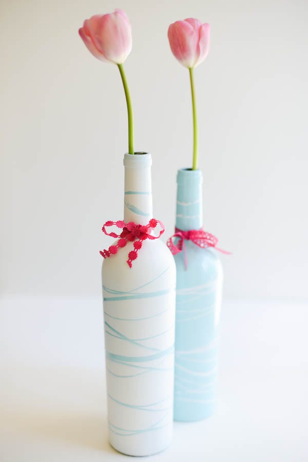 wine bottle crafts flower