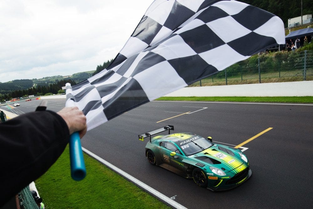 007 Aston Martin Wins Spa 24 Hours after Leading Ferrari Blocked at Pit  Entrance