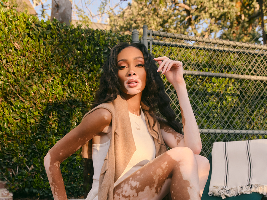Winnie Harlow Hits Puma Launch in Sports Bra and Sneakers