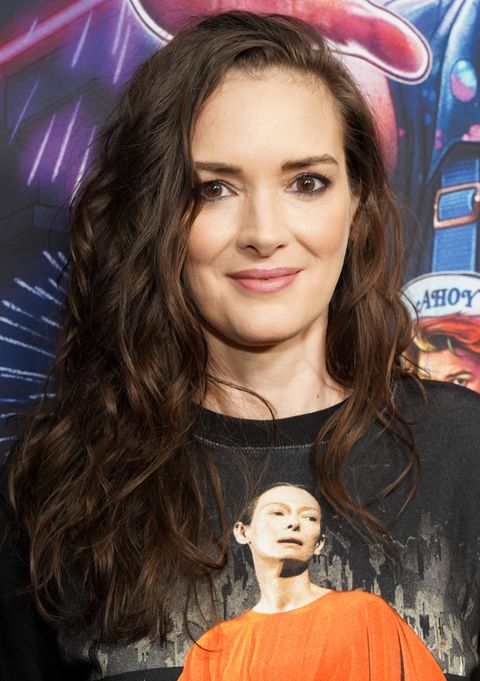 winona ryder brown hair with highlights